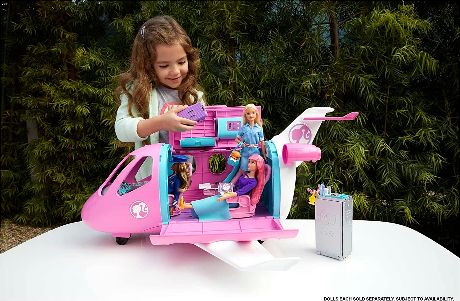 Barbie Dreamplane Airplane Toys Playset with 15+ Accessories Including Puppy. Snack Cart. Reclining Seats and More