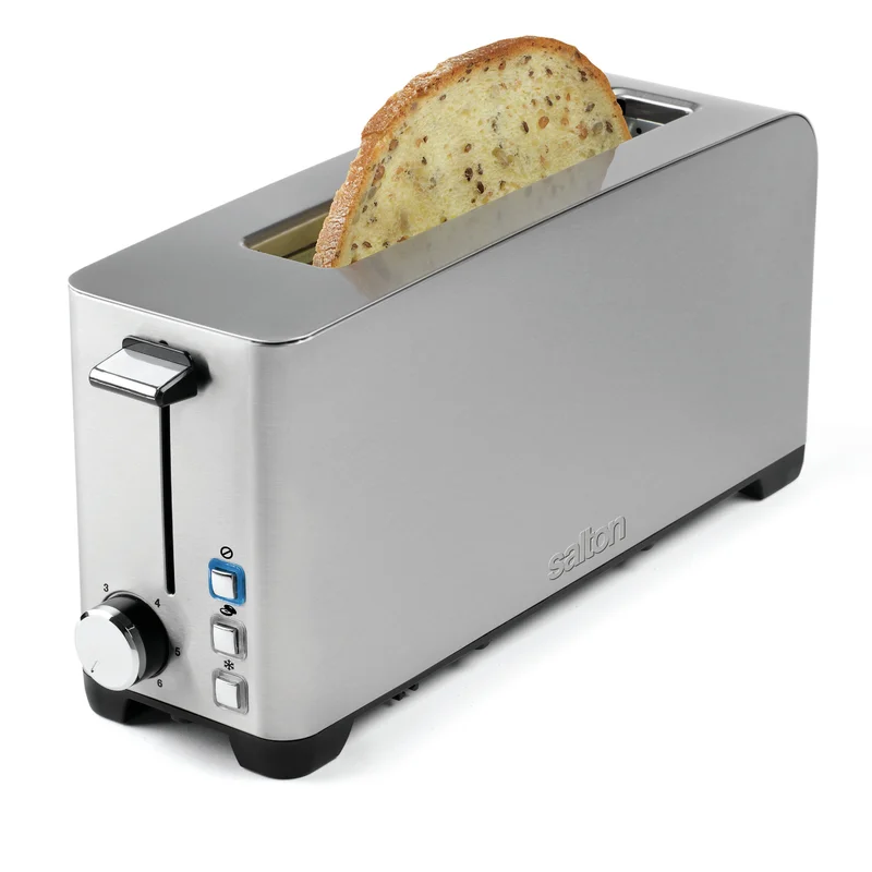 Salton ET1816 Long Slot. 2 Slice Toaster. Silver