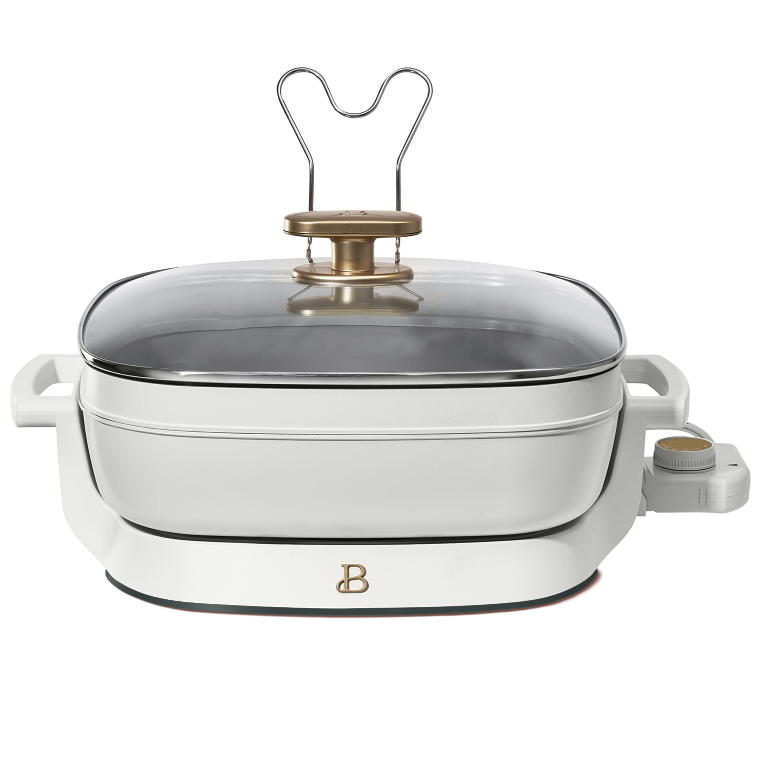 Beautiful 5-in-1 Electric Expandable Skillet. White Icing by Drew Barrymore. Up to 7 QT