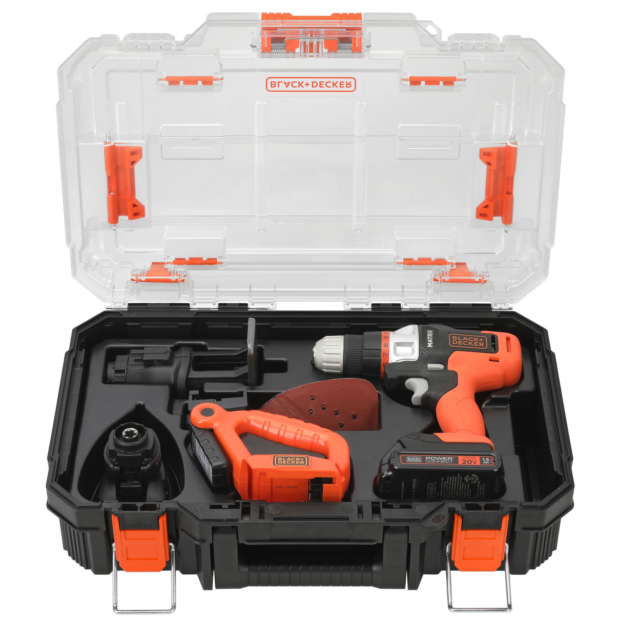 BLACK+DECKER MATRIX 20V MAX 4-Tool 20-volt Max Power Tool Combo Kit with Hard Case (1 Li-ion Battery Included and Charger Included)