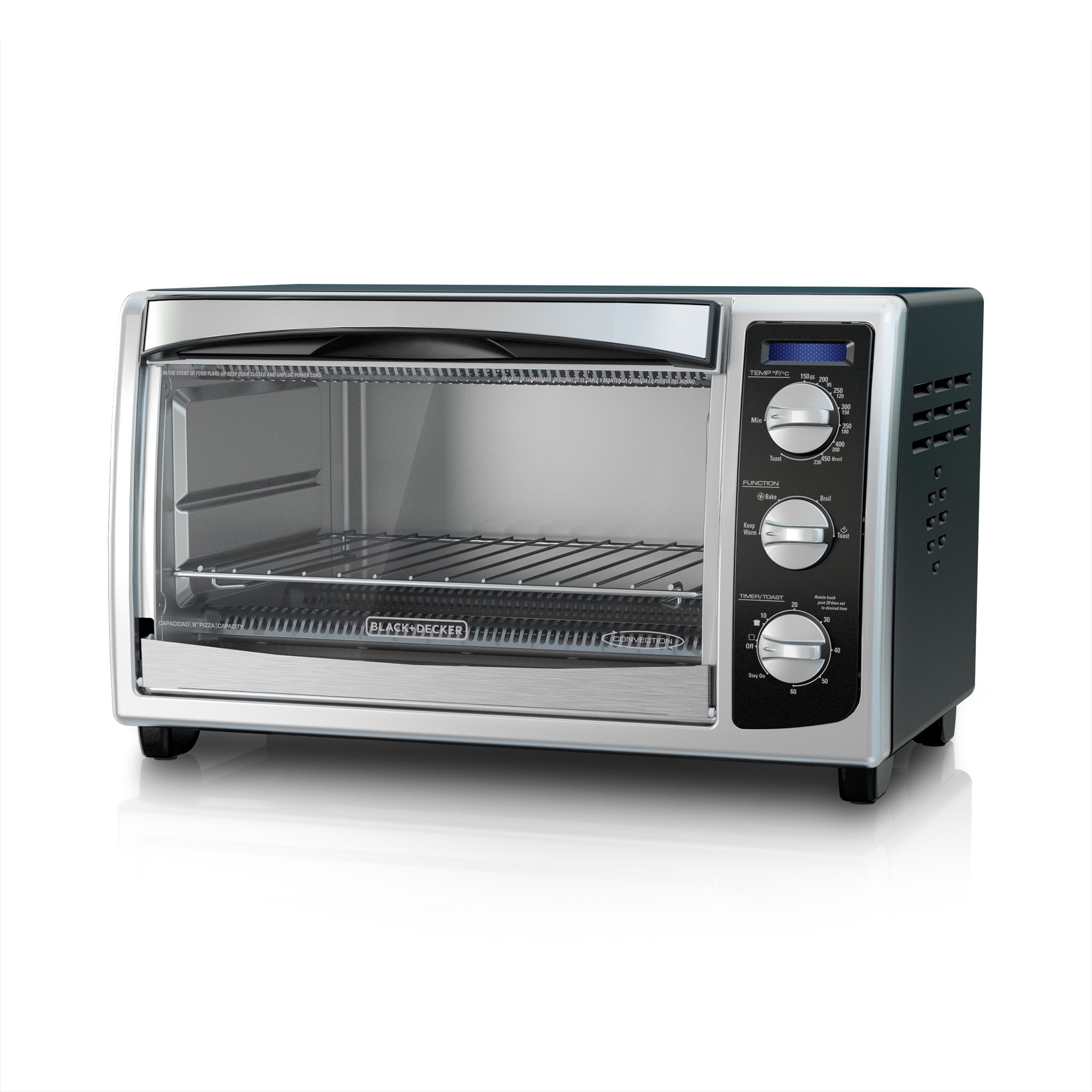 BLACK+DECKER 6-Slice Toaster Oven. Black/Silver. TO1675B