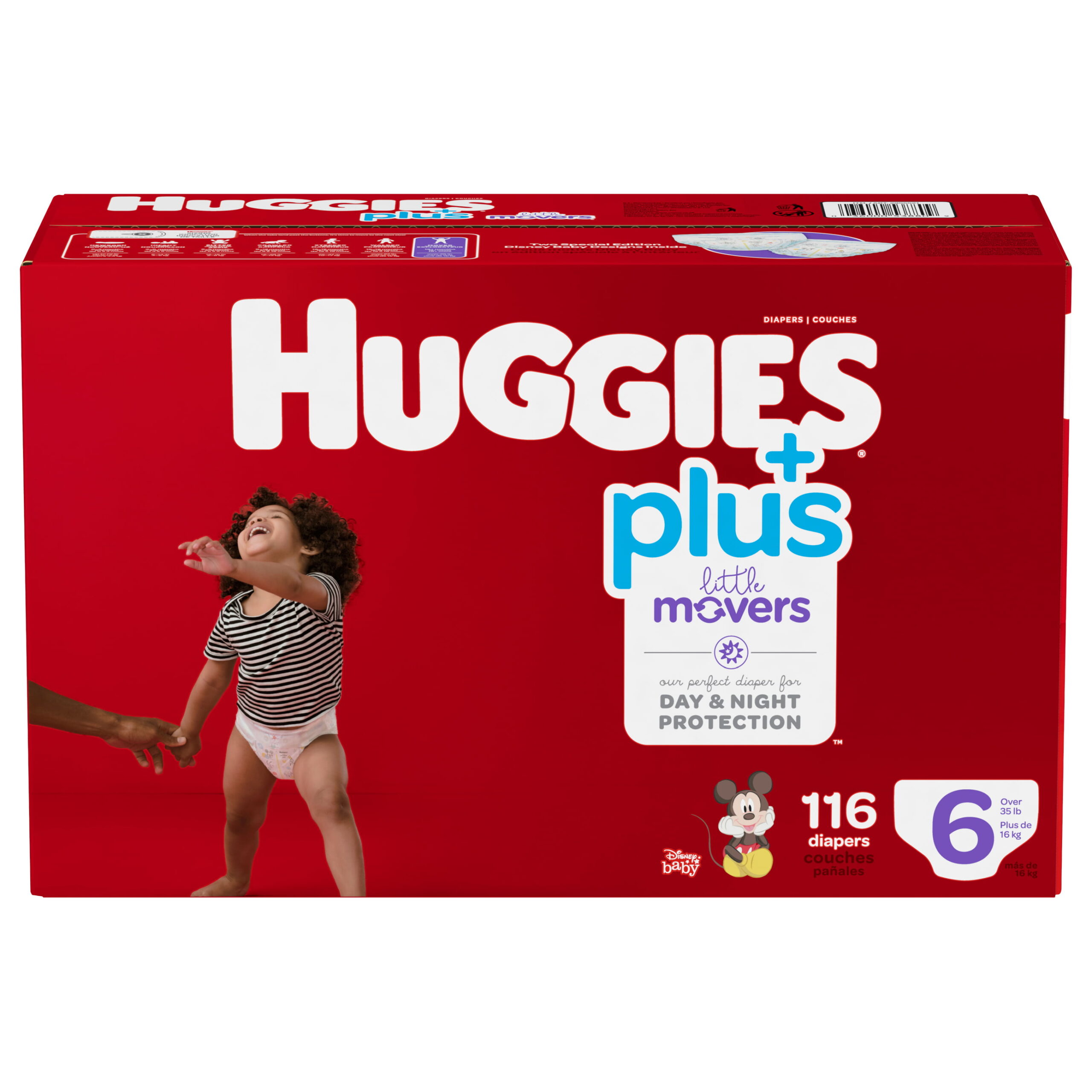Huggies Little Movers Plus Diapers. Size 6 (116-Count)