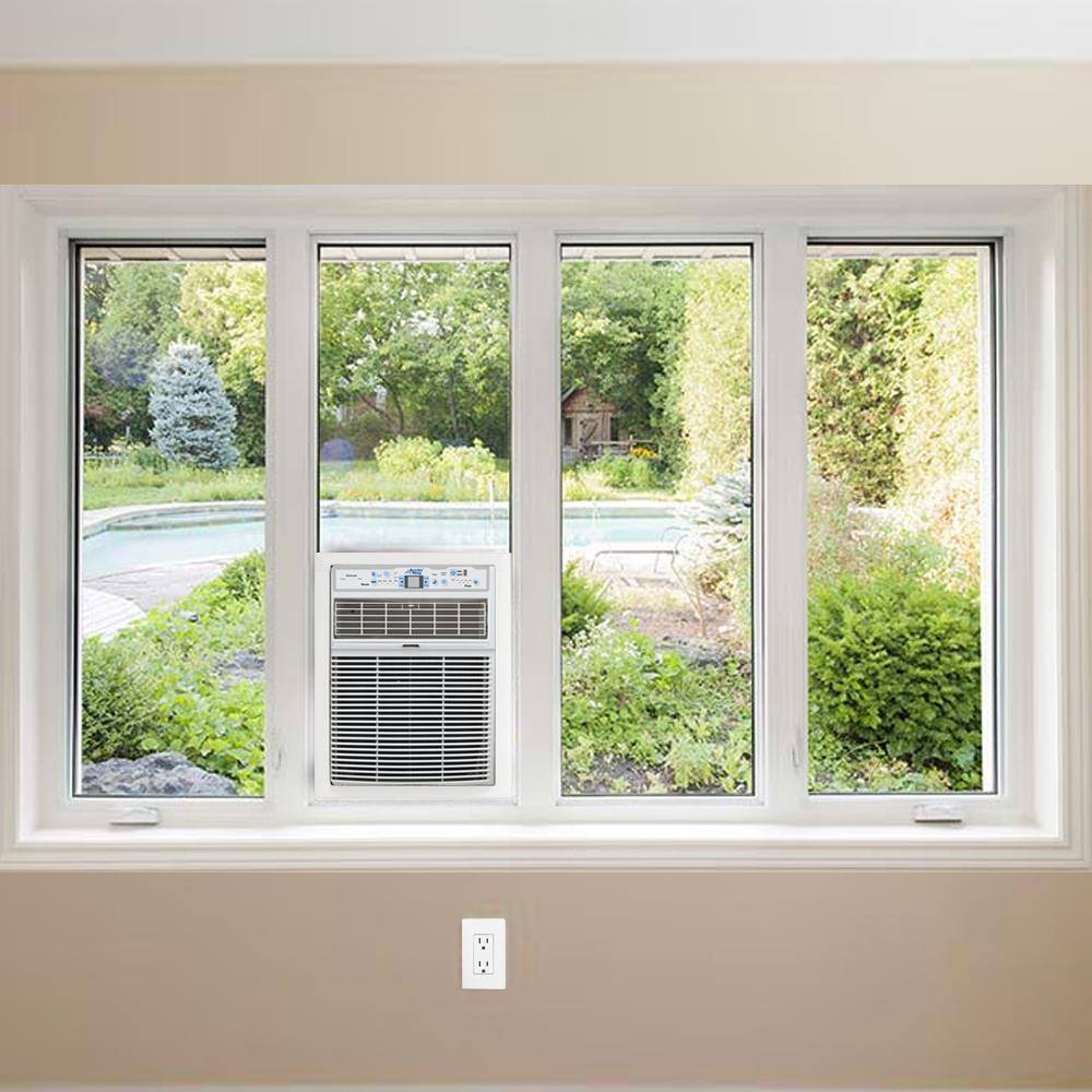 Midea KAW10C1AWT 10.000 BTU 110-Volt Slide Casement Window Air Conditioner and Remote in White