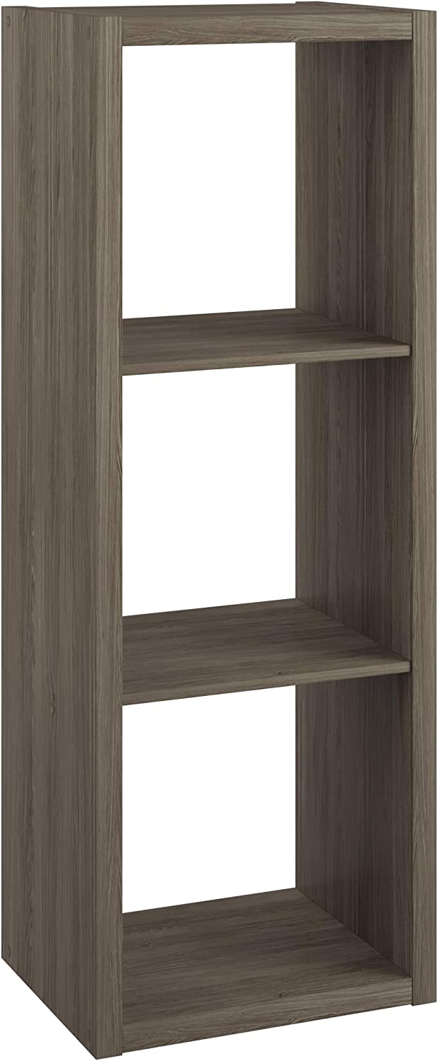 ClosetMaid  43.98-in H x 15.87-in W x 13.5-in D Graphite Gray Wood Laminate 3 Cube Organizer
