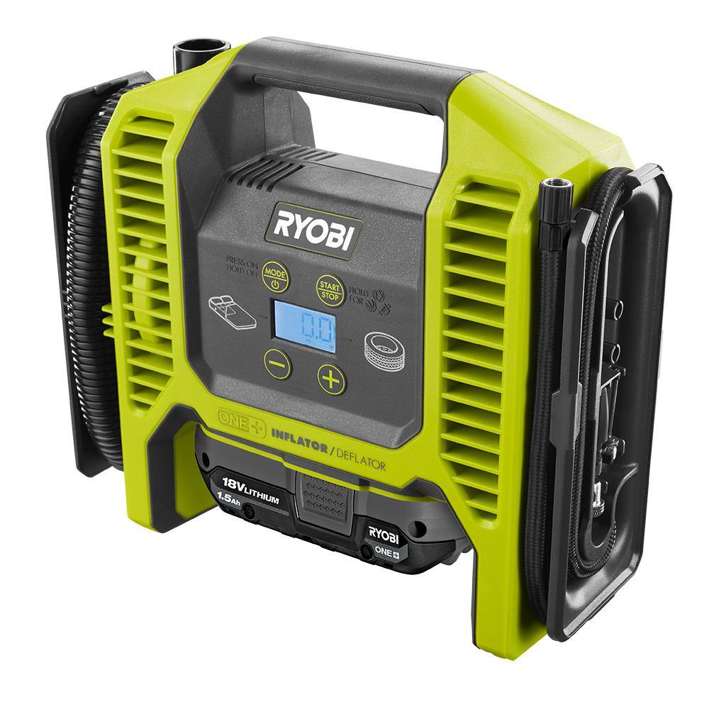 RYOBI P747-PBP002 ONE+ 18V Cordless Dual Function Inflator/Deflator and 1.5 Ah Lithium-Ion Battery
