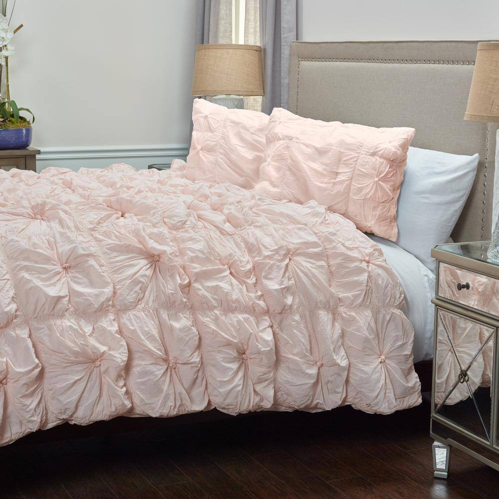 Rizzy Home  Pink 2-Piece Pink Twin Comforter Set