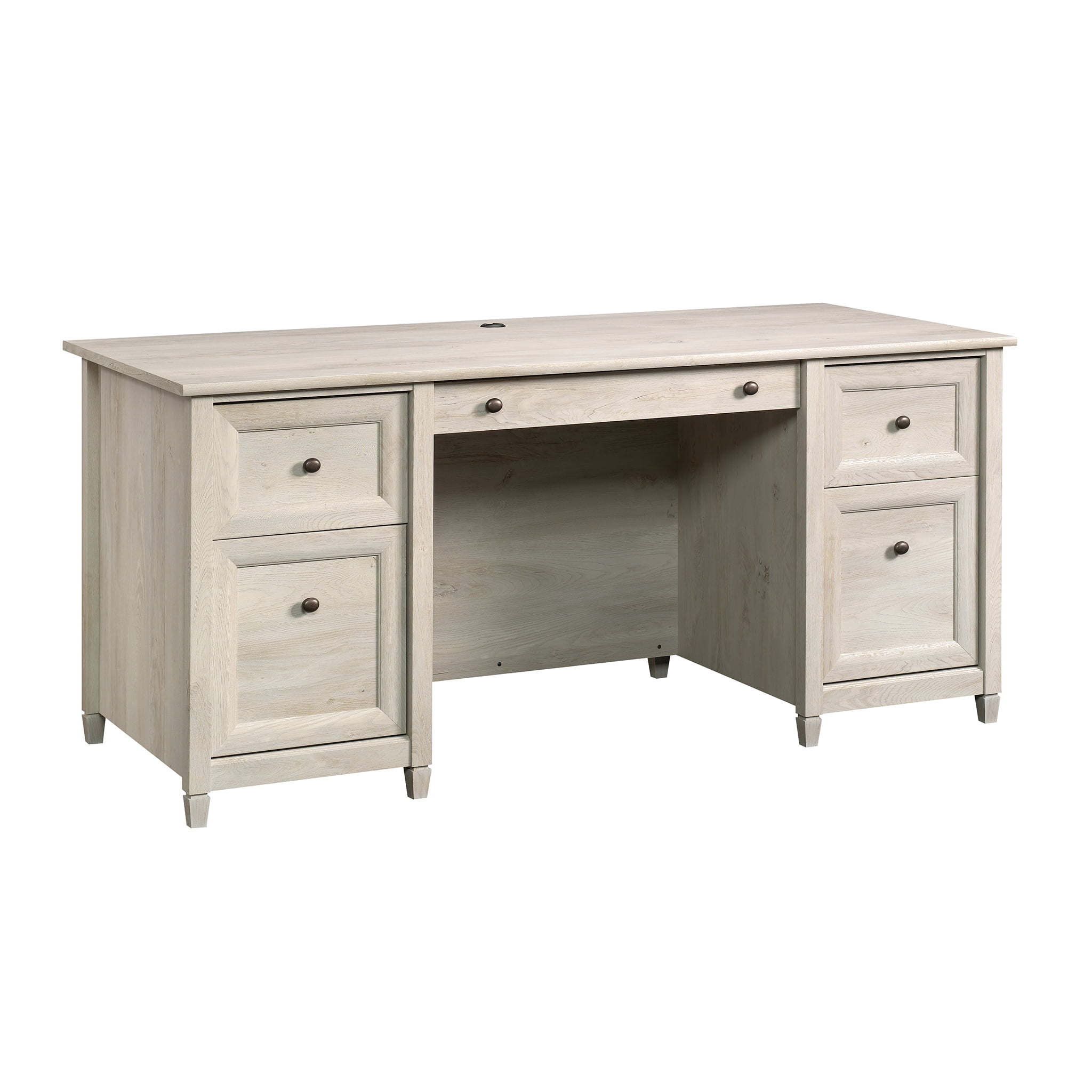 Sauder Edge Water Executive Desk. Chalked Chestnut Finish