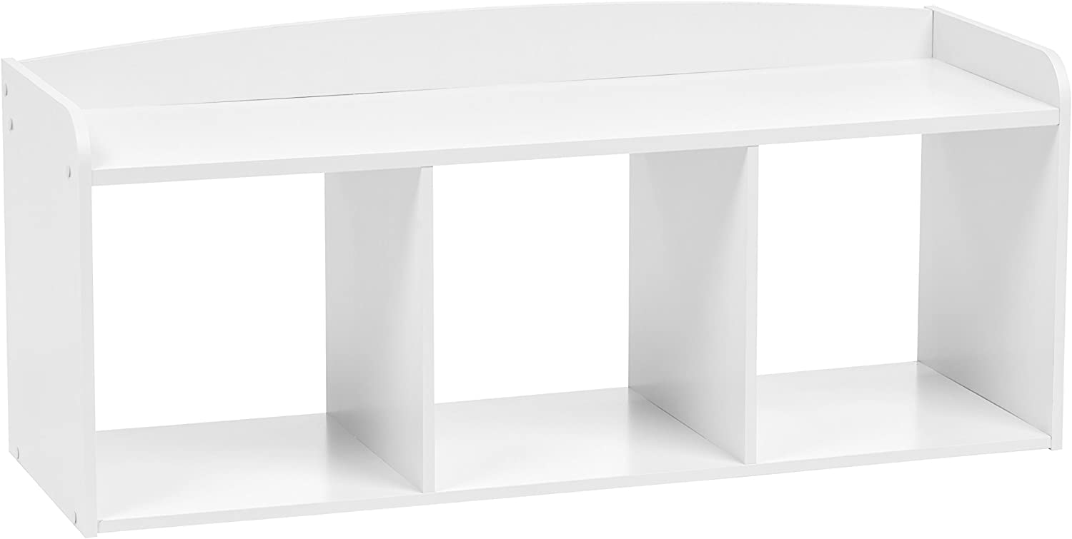 IRIS  Kids Furniture White 3-Compartment Wood Kids Bookcase (13.39-in W x 17.09-in H x 39.92-in D)