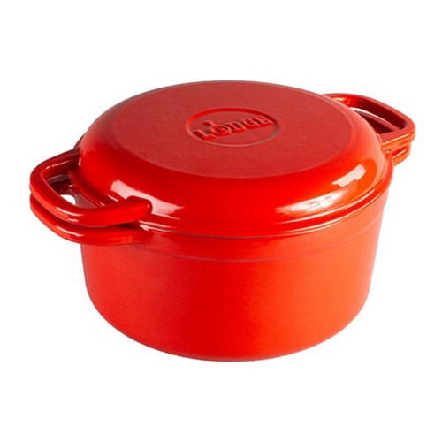 Lodge 7 Quart Enameled Cast Iron Double Dutch Oven