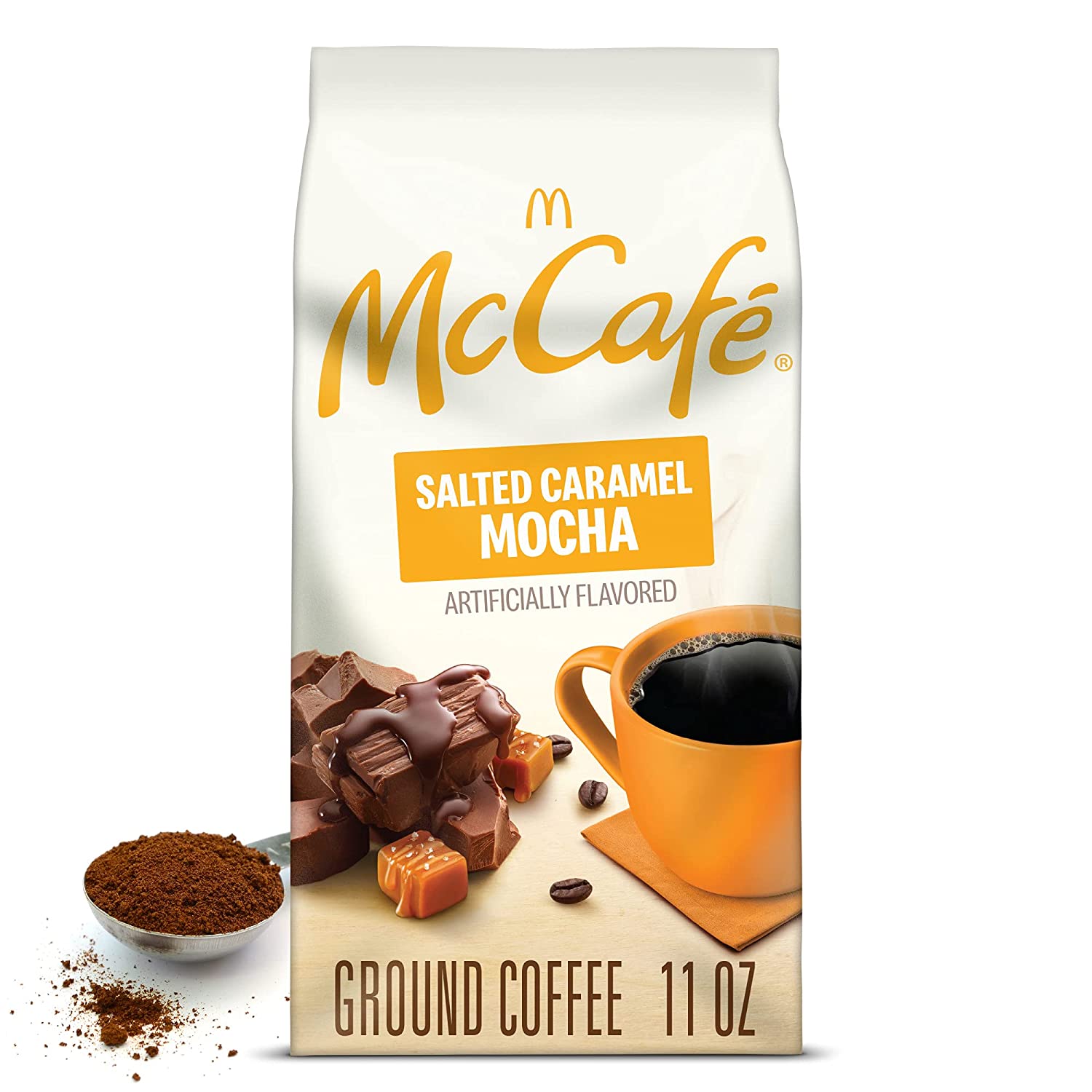 McCafe Salted Caramel Mocha. Ground Coffee. Flavored. 11oz. Bagged