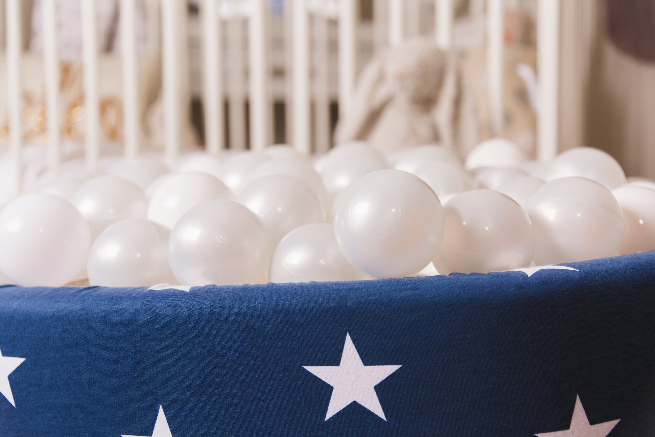 Ball Pit - Dream Collection - White Stars on Navy Blue