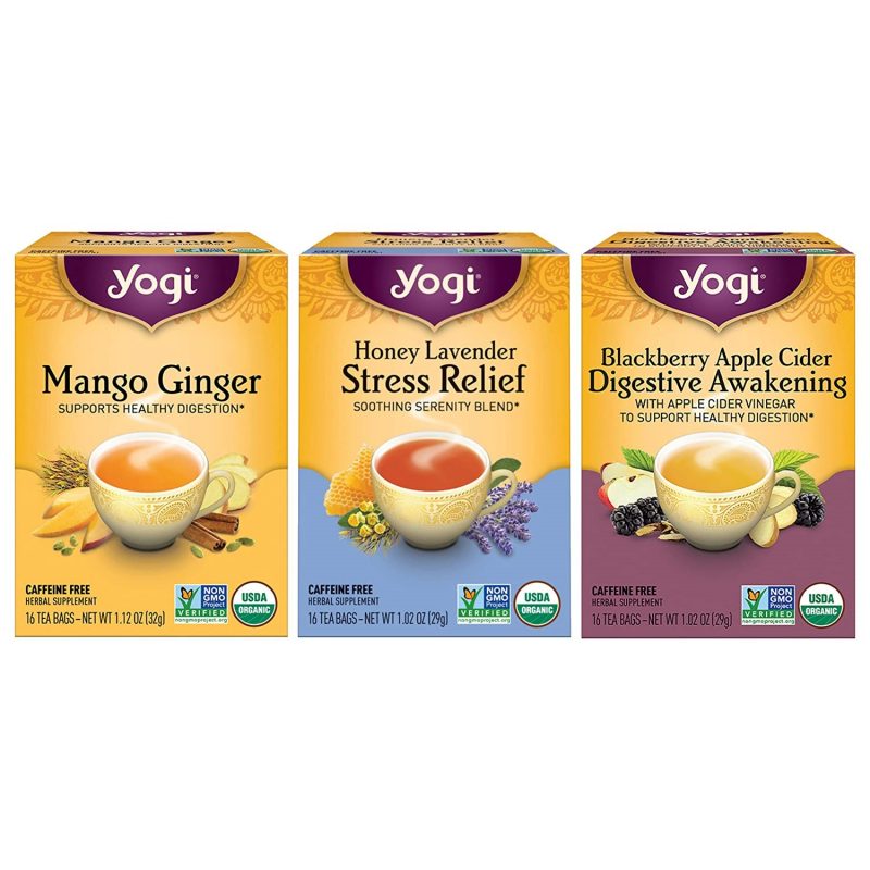 Yogi Tea Mango Ginger. Honey Lavender. Blackberry Apple Cider. 3 Pack