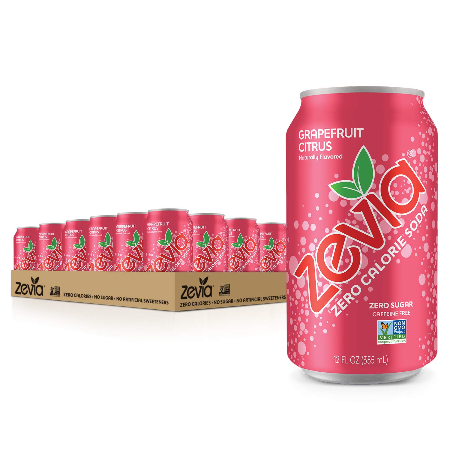 Zevia Zero Calorie Soda. Grapefruit Citrus. 12 Ounce Cans (Pack of 24)