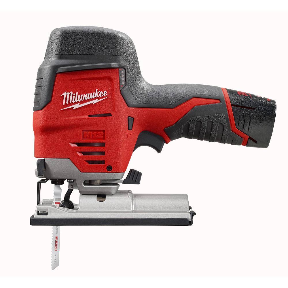 Milwaukee 2445-20-48-11-2420 M12 12V Lithium-Ion Cordless Jig Saw with M12 2.0Ah Battery