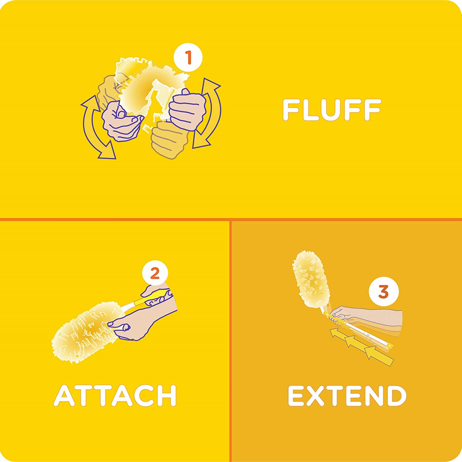 Swiffer Dusters Heavy Duty Extender Handle Starter Kit (1 Handle. 12 Dusters)