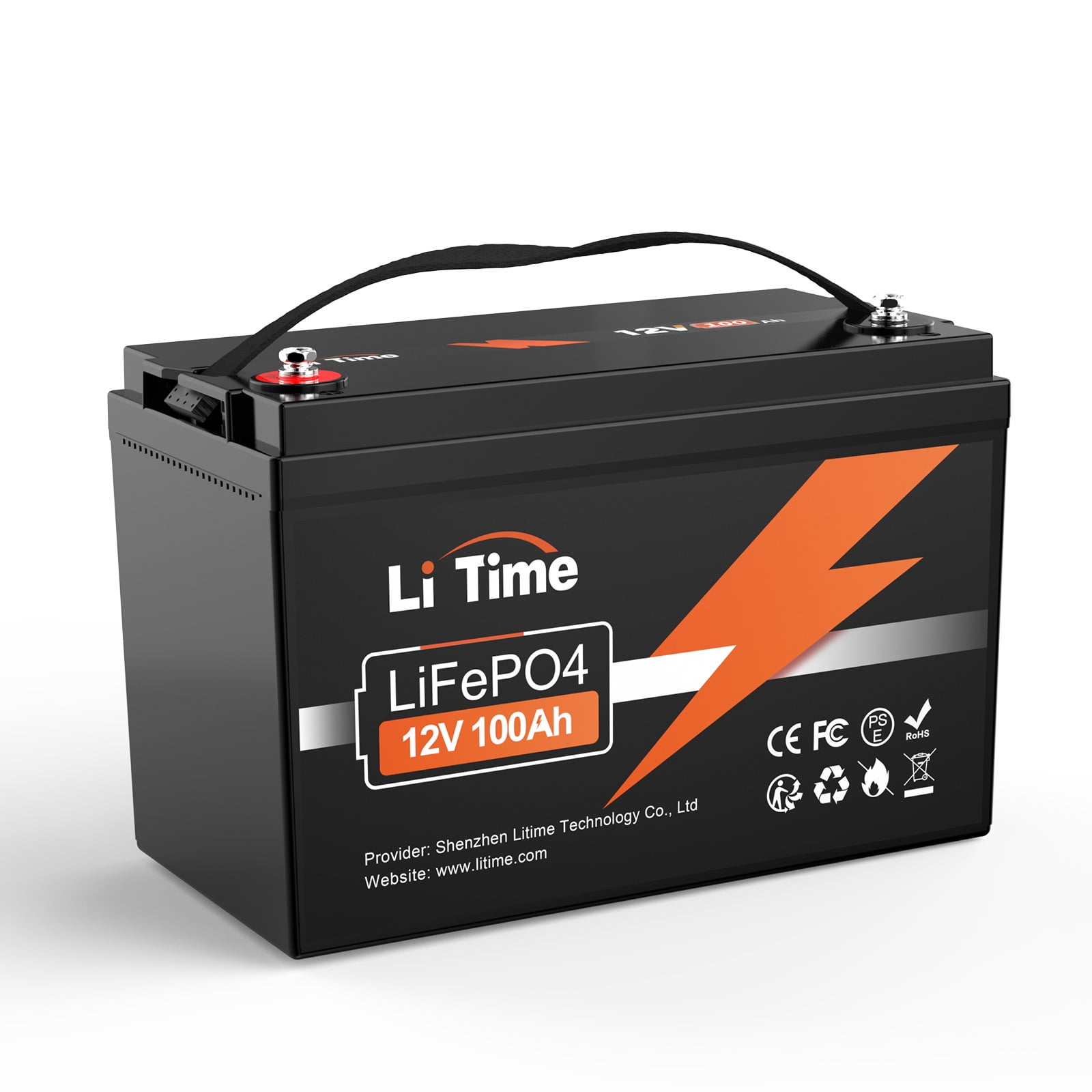 LiTime 12V 100Ah Lithium LiFePO4 Battery for RV. Backup Power. Solar
