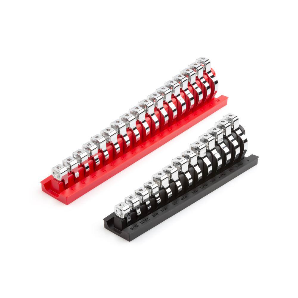 TEKTON WCF92301 3/8 in. Drive Crowfoot Wrench Set. (30-Piece) (5/16-1 in.. 8-24 mm) - Racks