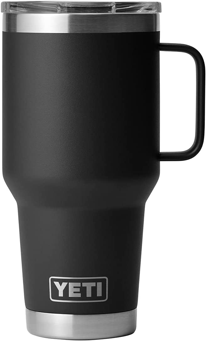 YETI Rambler 30 oz Travel Mug. Stainless Steel. Vacuum Insulated with Stronghold Lid. Black