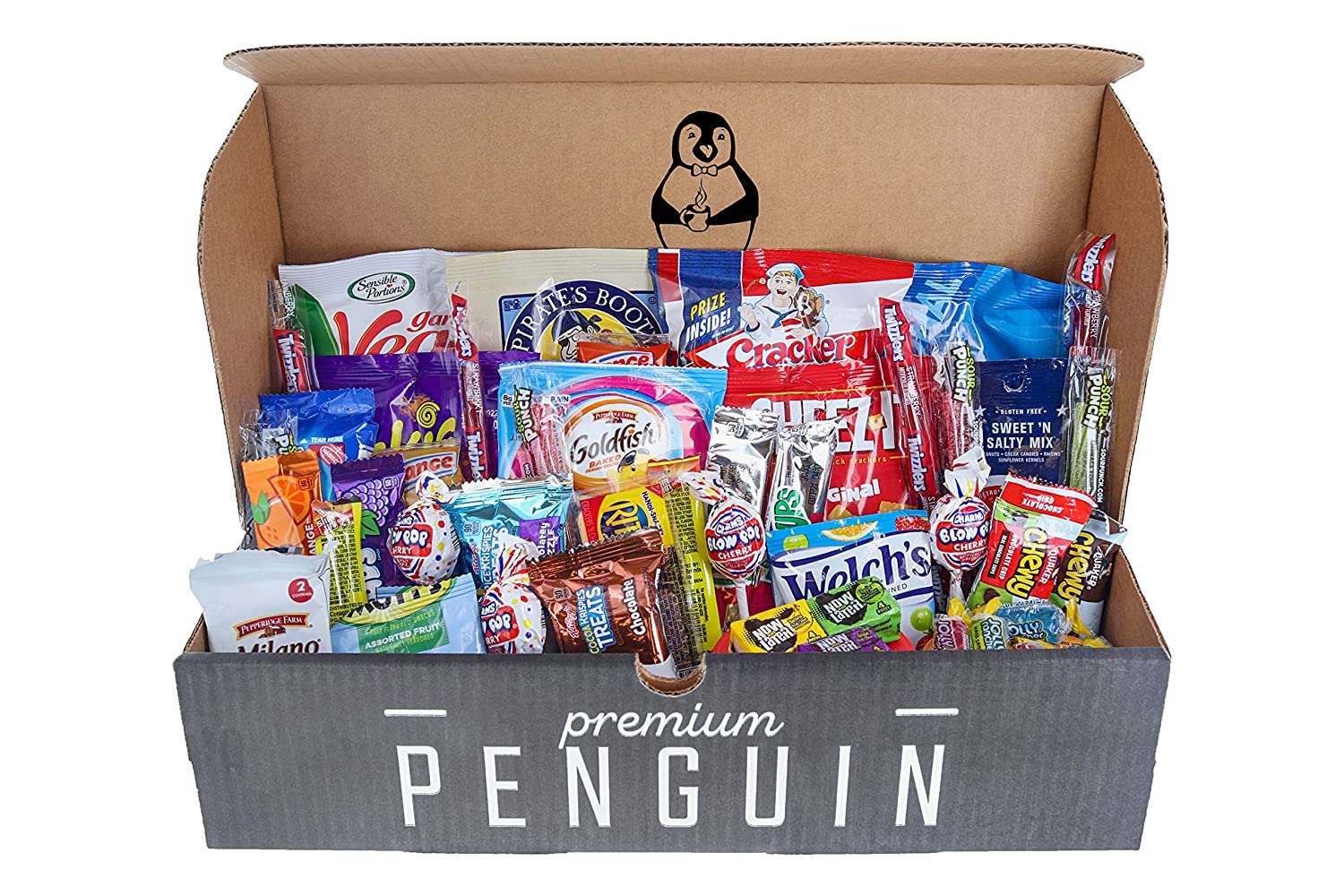 Premium Penguin Everyday Care Package (50 Count + 1 Bonus Snack) Snack Box