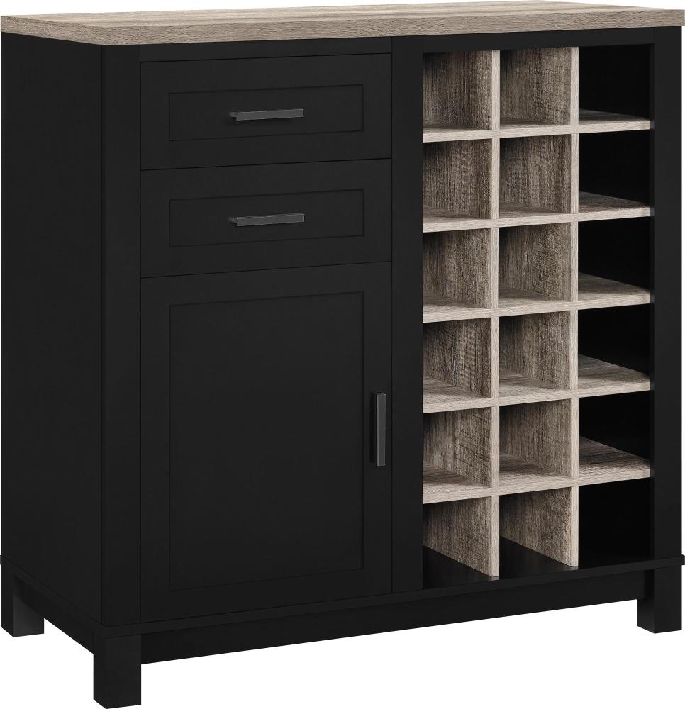 Ameriwood Home Black Composite Base with Composite Top Kitchen Cart (36-in x 18.2-in x 37.1-in)