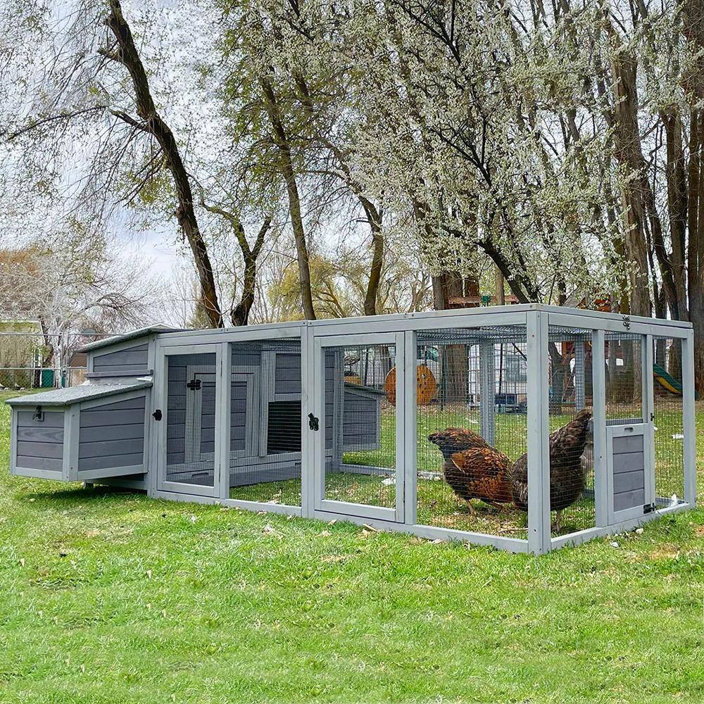 aivituvin AIR45 Large Hen House with Run for 4-6 Chickens
