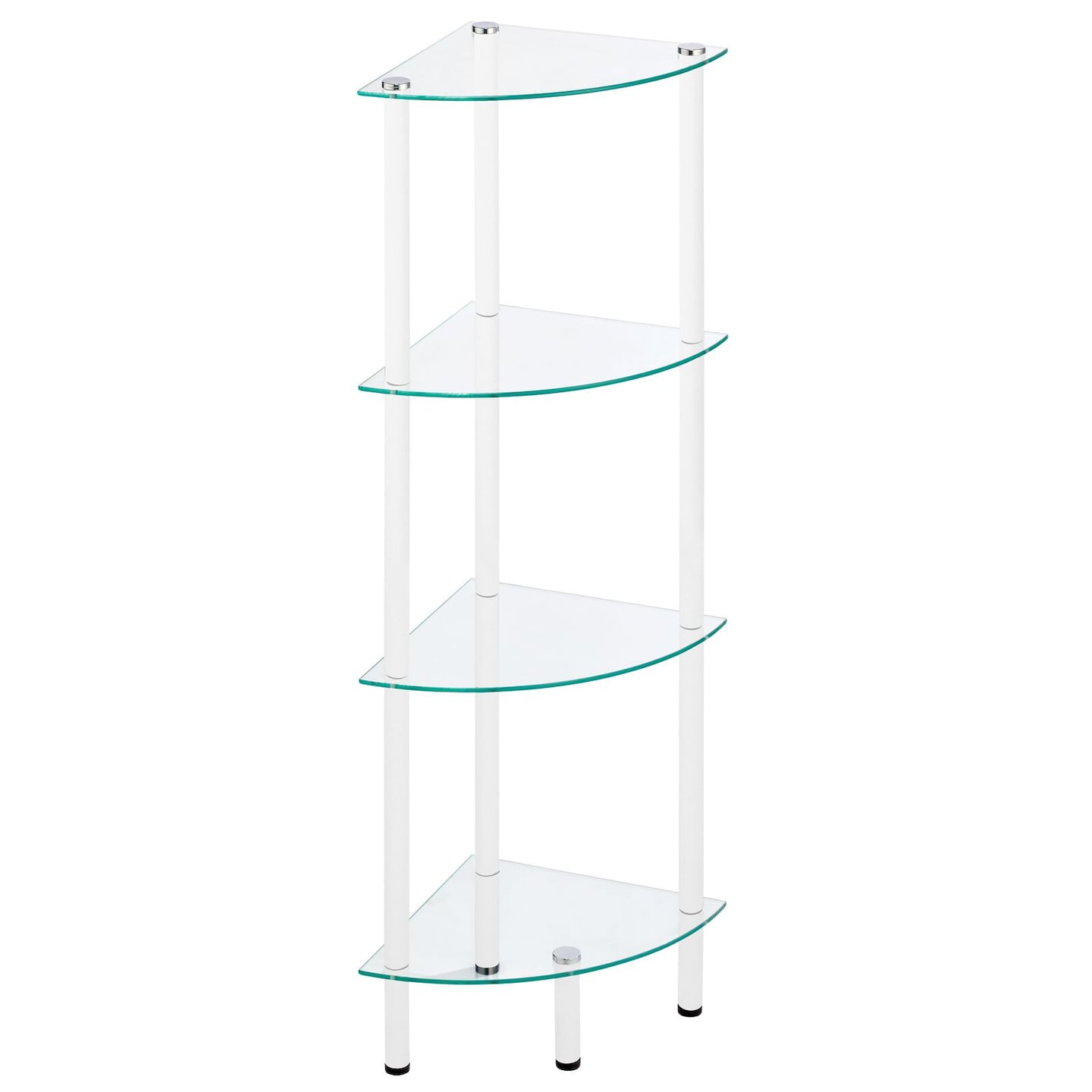 mDesign Household Floor Storage Corner Tower. 4 Tier