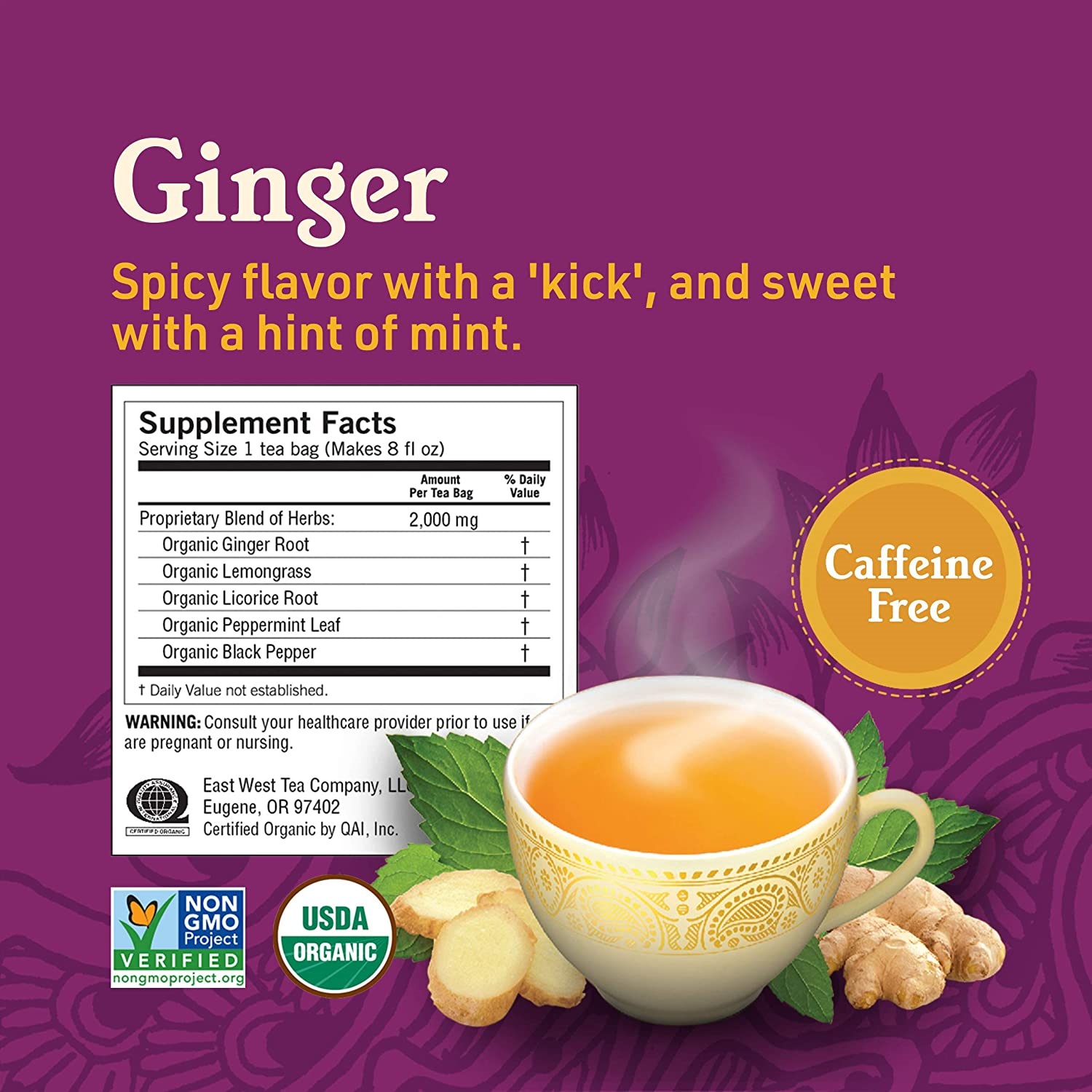 Yogi Tea Ginger Tea Variety Pack Sampler.  3 Pack. 48 Organic Herbal Tea Bags