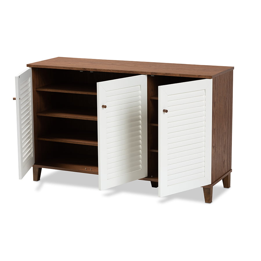 Baxton Studio Coolidge 8-Shelf Shoe Storage Cabinet