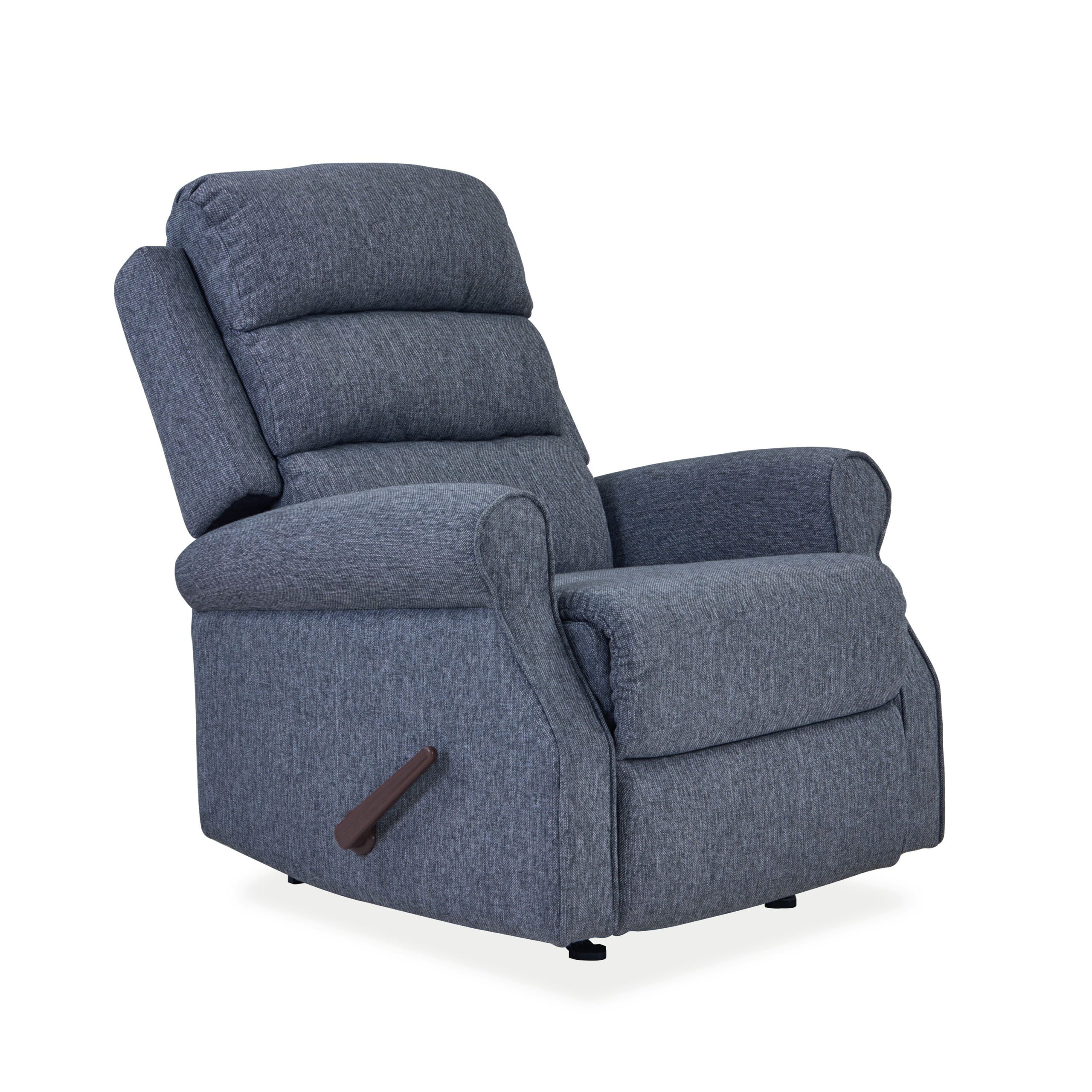 Homesvale Linder Rocker Recliner Chair. Charcoal Gray Woven Fabric