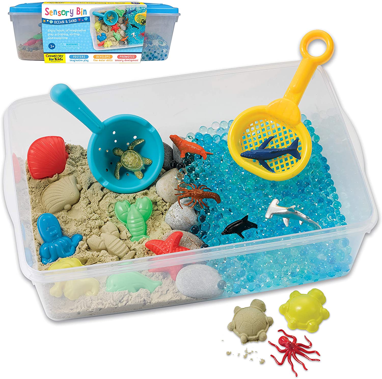 Creativity for Kids Sensory Bin: Ocean and Sand