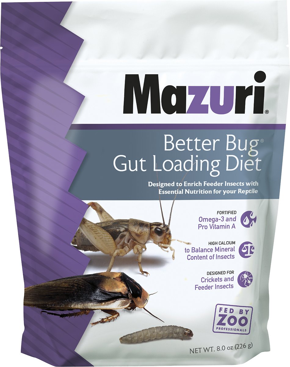 Mazuri Better Bug Gut Loading Feeder Insect Supplement. 8-oz bag