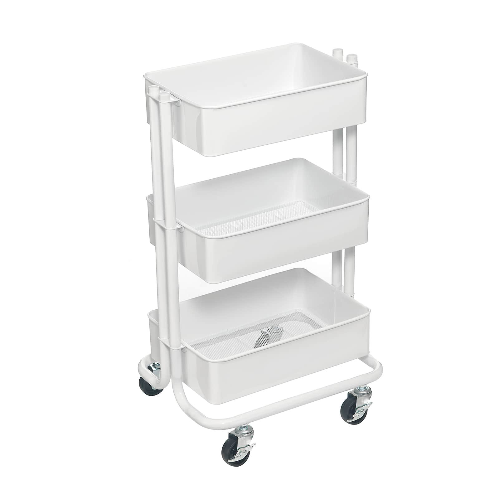 Simply Tidy White Lexington Mini Rolling Cart