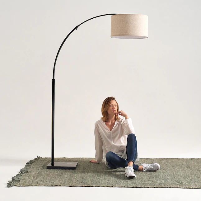 Brightech  76-in Classic Black Arc Floor Lamp