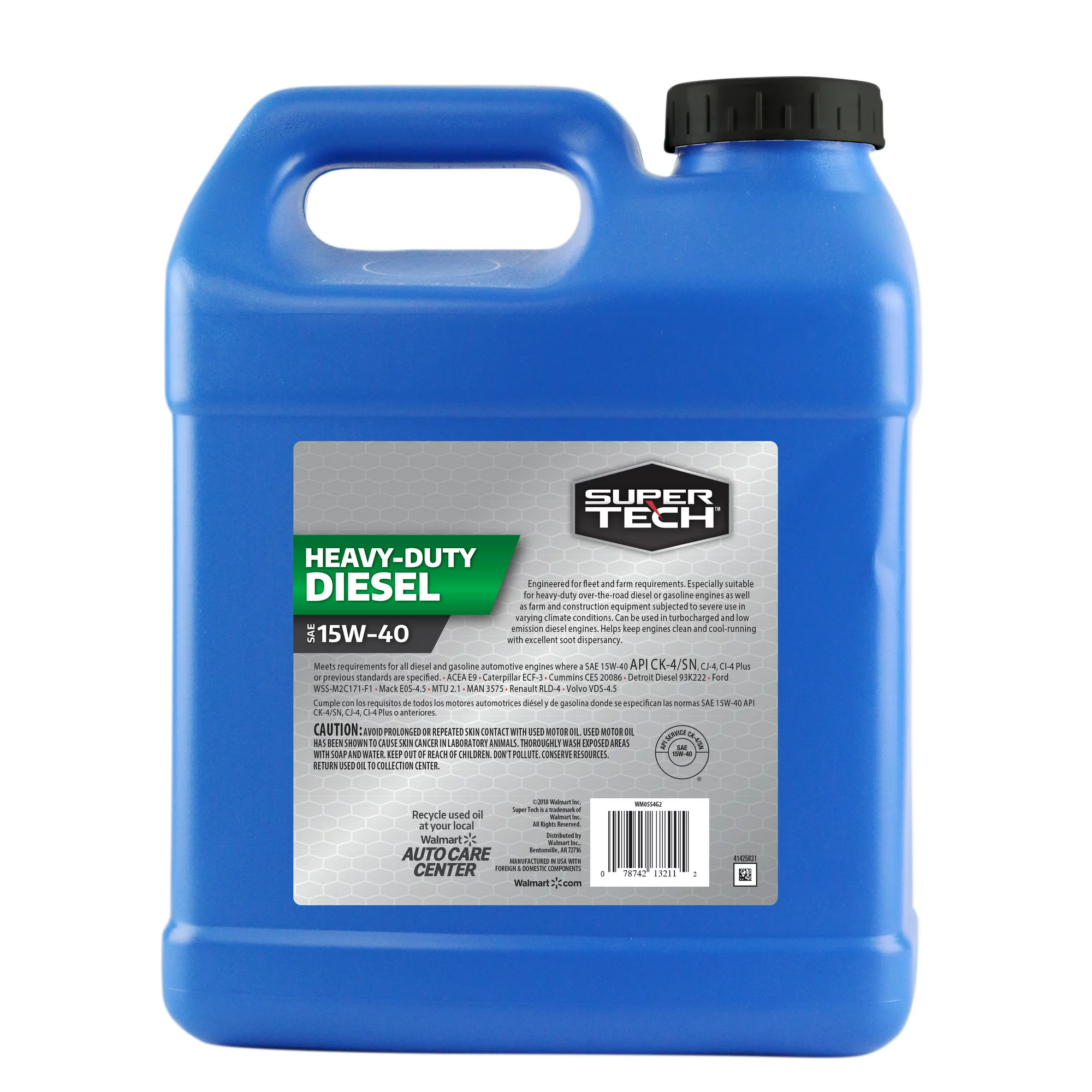 Super Tech Heavy Duty SAE 15W-40 Motor Oil. 2 Gallons