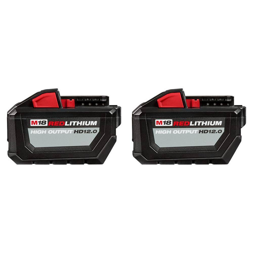 Milwaukee 48-11-1812-48-11-1812 M18 18-Volt Lithium-Ion High Output 12.0Ah Battery Pack (2-Battery)