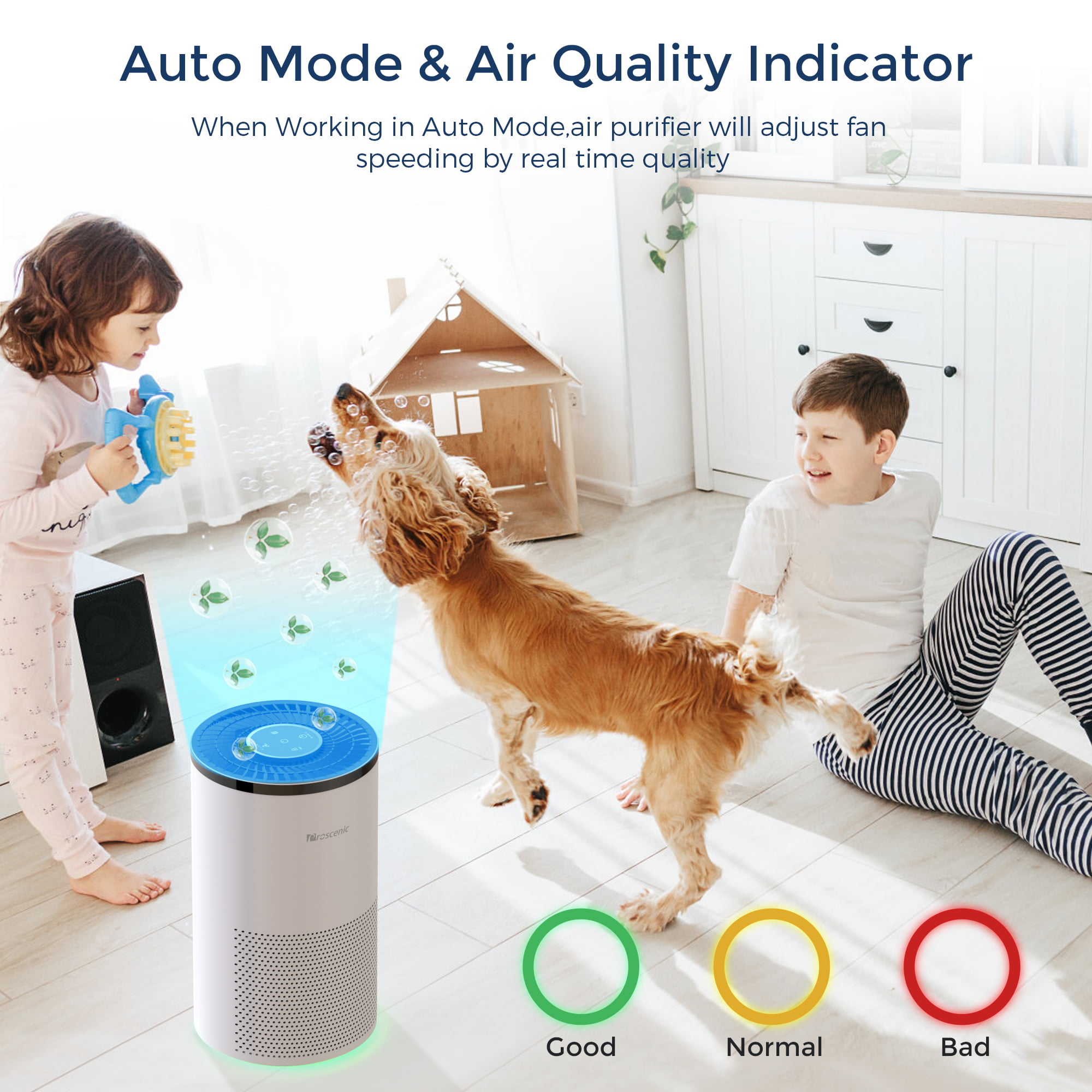 Air Purifier.H13 HEPA Filters 4-Stage Filtration. WiFi Air Cleaner with Sleep Mode. Speed Control & Timer for Bedroom.Home. Living Room.CADR 220 m³/h (Up to 1259 sq. ft)