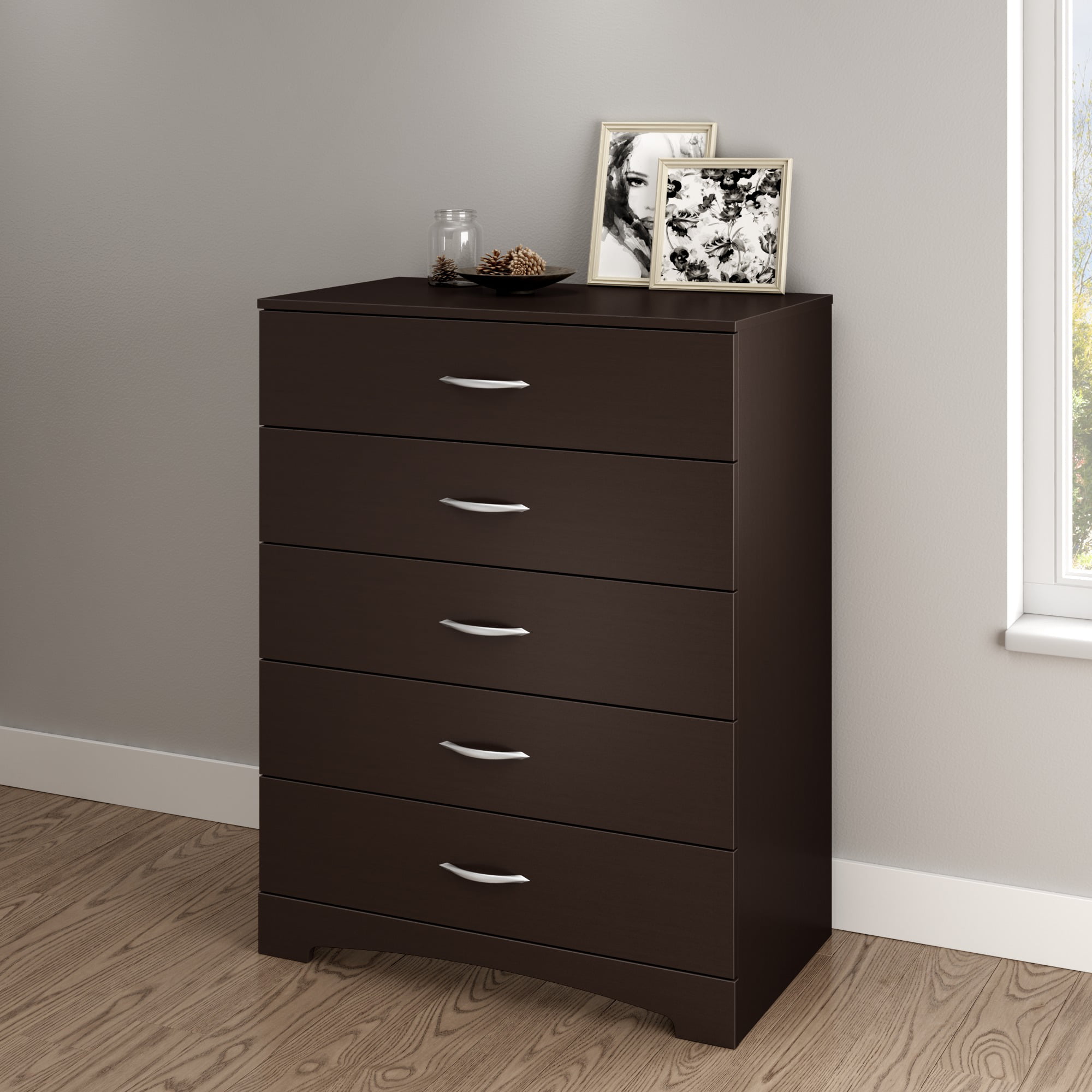 South Shore SoHo 5-Drawer Chest. Chocolate