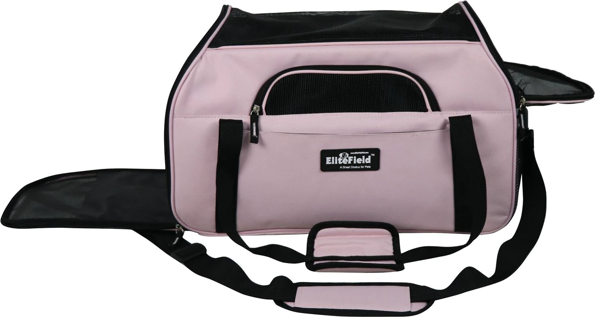 EliteField Soft-Sided Airline-Approved Pet Carrier Bag. Pink