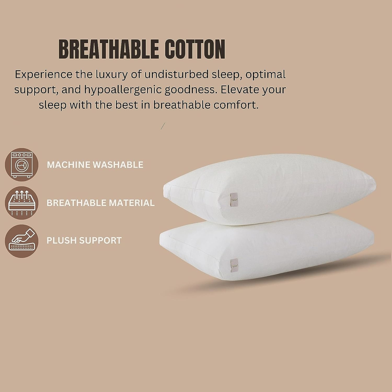 Shahbaba Bed Pillows King Size Set of 2 - Original Premium Down Alternative Pillows for Sleeping