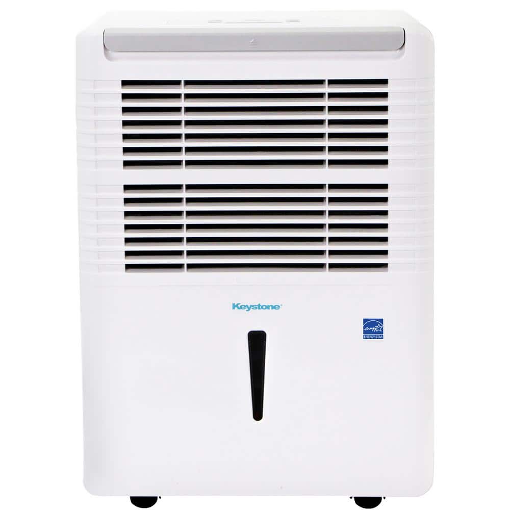 Keystone KSTAD224D Energy Star 22 Pint Dehumidifier for up to 1.500 Sq.Ft. LED Display Timer Portable w/ Wheels Auto-Shutoff