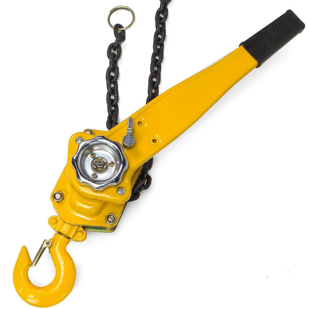 XtremepowerUS 58104 1.5-Ton Steel Block Chain Lever Hoist Puller Lifter 10 ft.