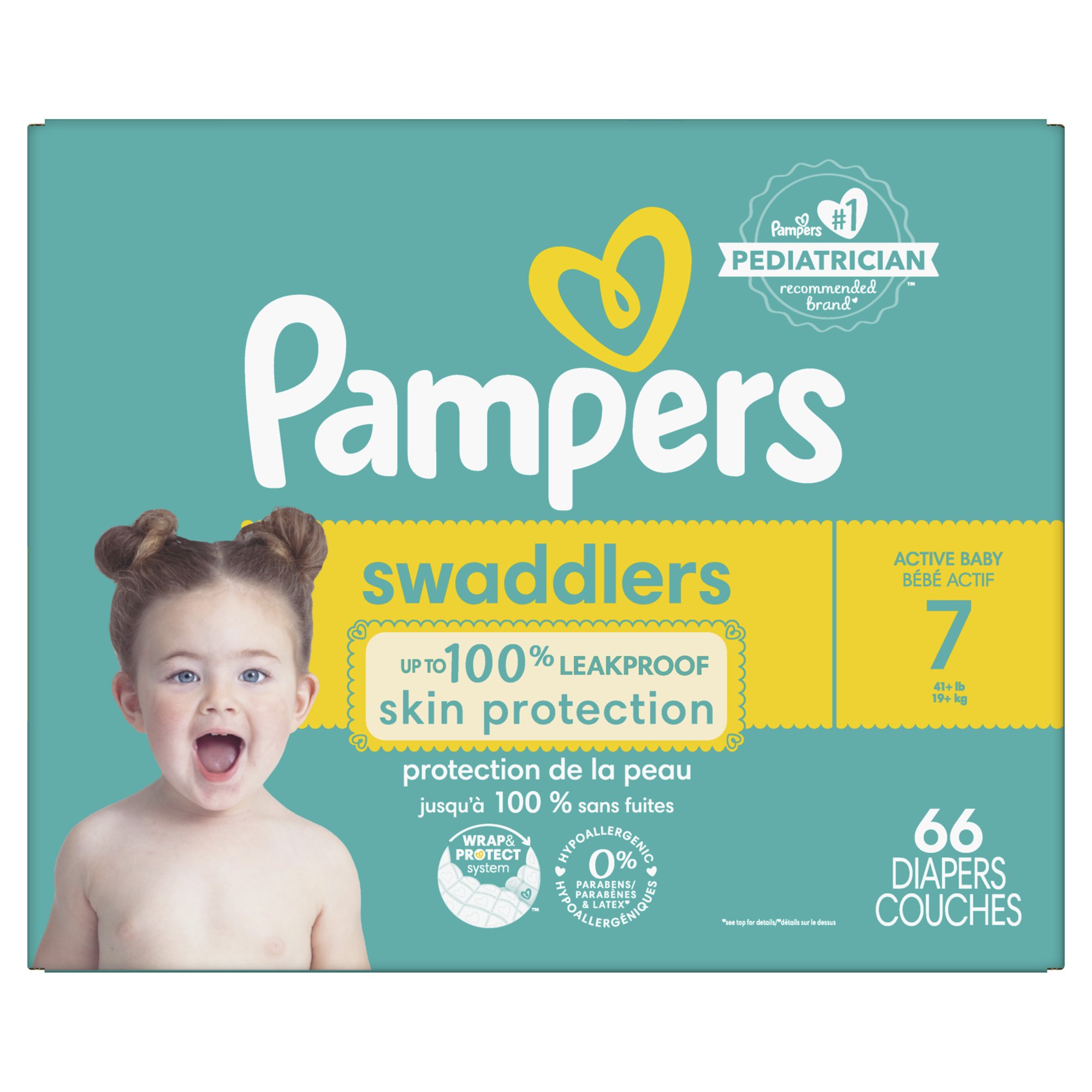 Pampers Swaddlers Active Baby Diaper. Size 7. 66 Count