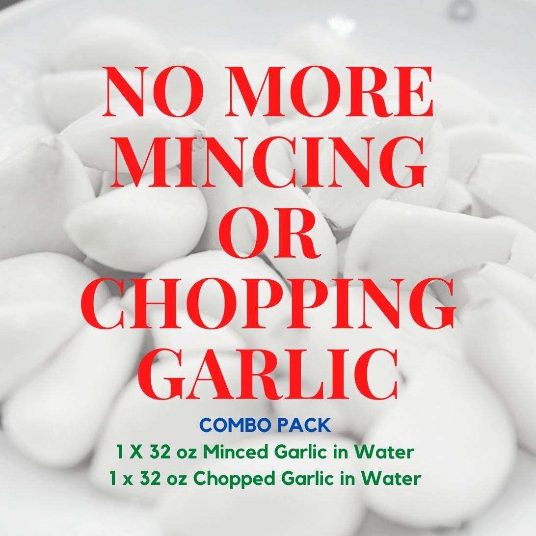 Iberia Minced Garllic 32 Oz. and Iberia Chopped Garlic 32 Oz. Combo Pack