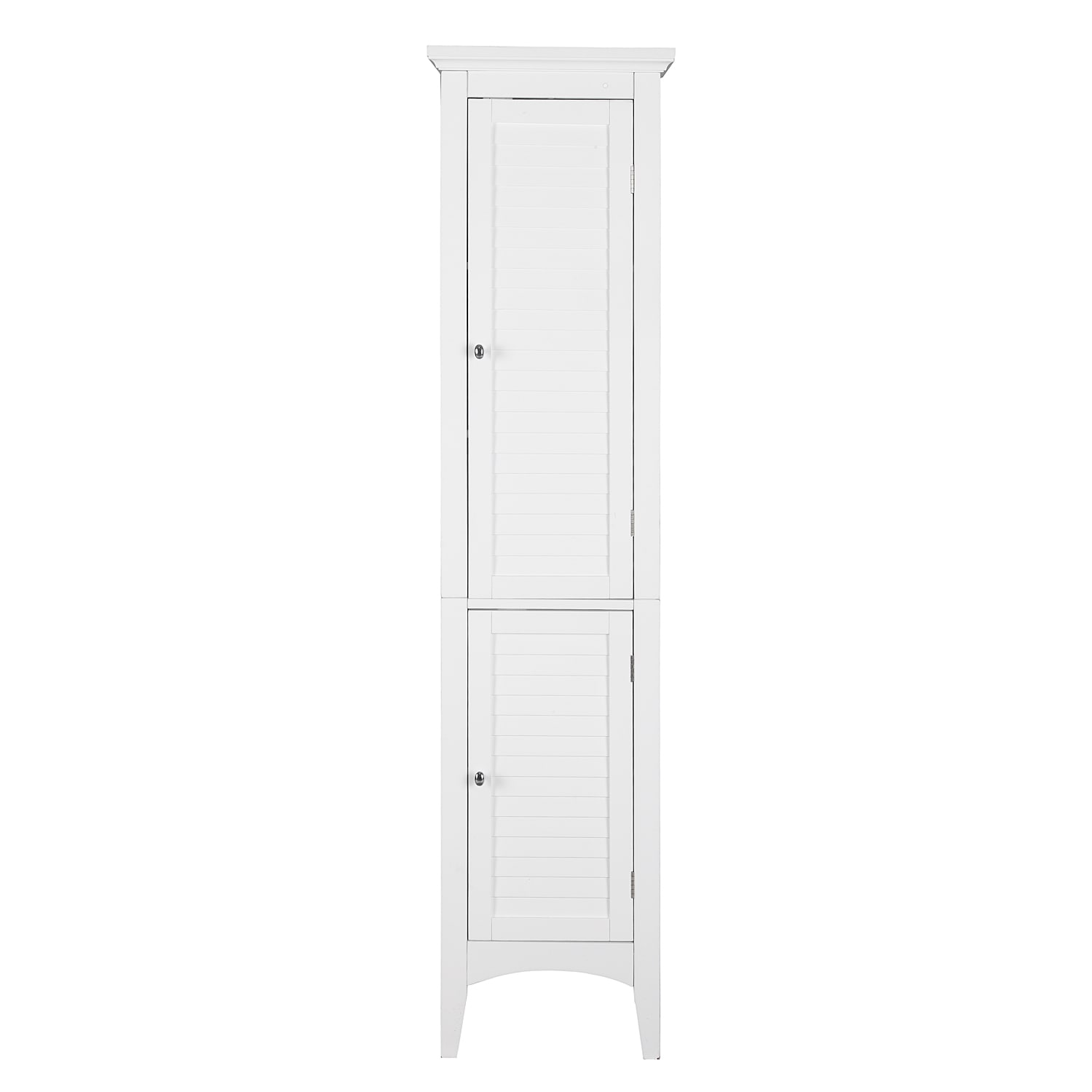 Teamson Home Glancy 15-in W x 63-in H x 13-in D White Mdf Freestanding Linen Cabinet
