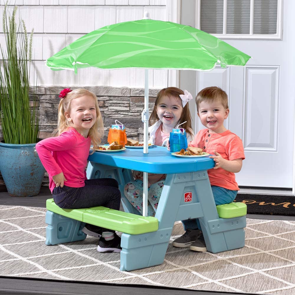 Step2 Sun & Shade Umbrella Kids Picnic Table. Multiple. 32″D x 32″W x 52.25″H