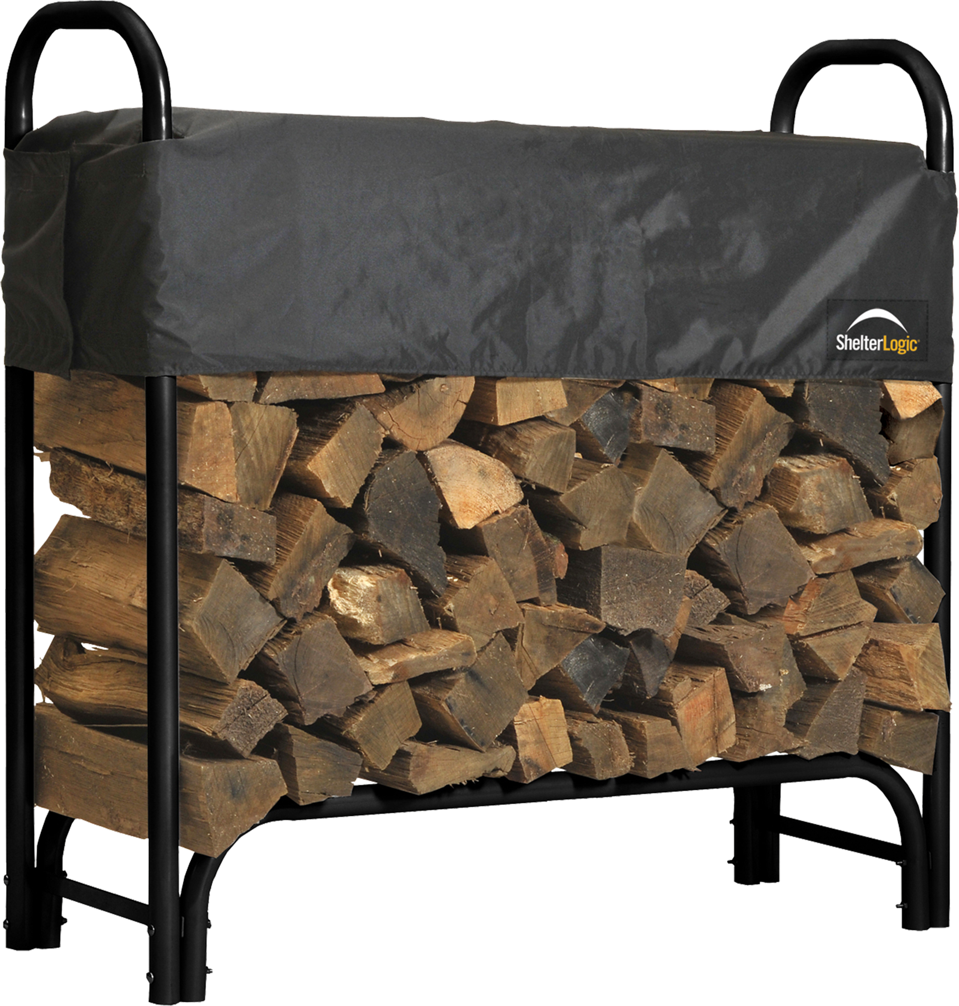 Arrow 46.7-in x 15.5-in x 49.6-in Steel Quarter Cord Firewood Rack