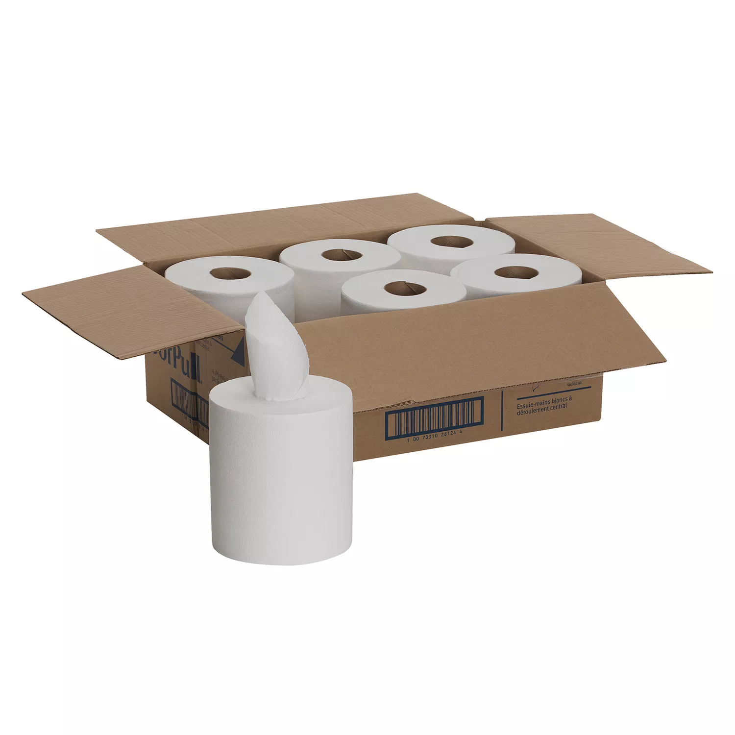 SofPull Centerpull Regular Capacity Paper Towel. White. 320 Sheets. 6 Rolls (28124)