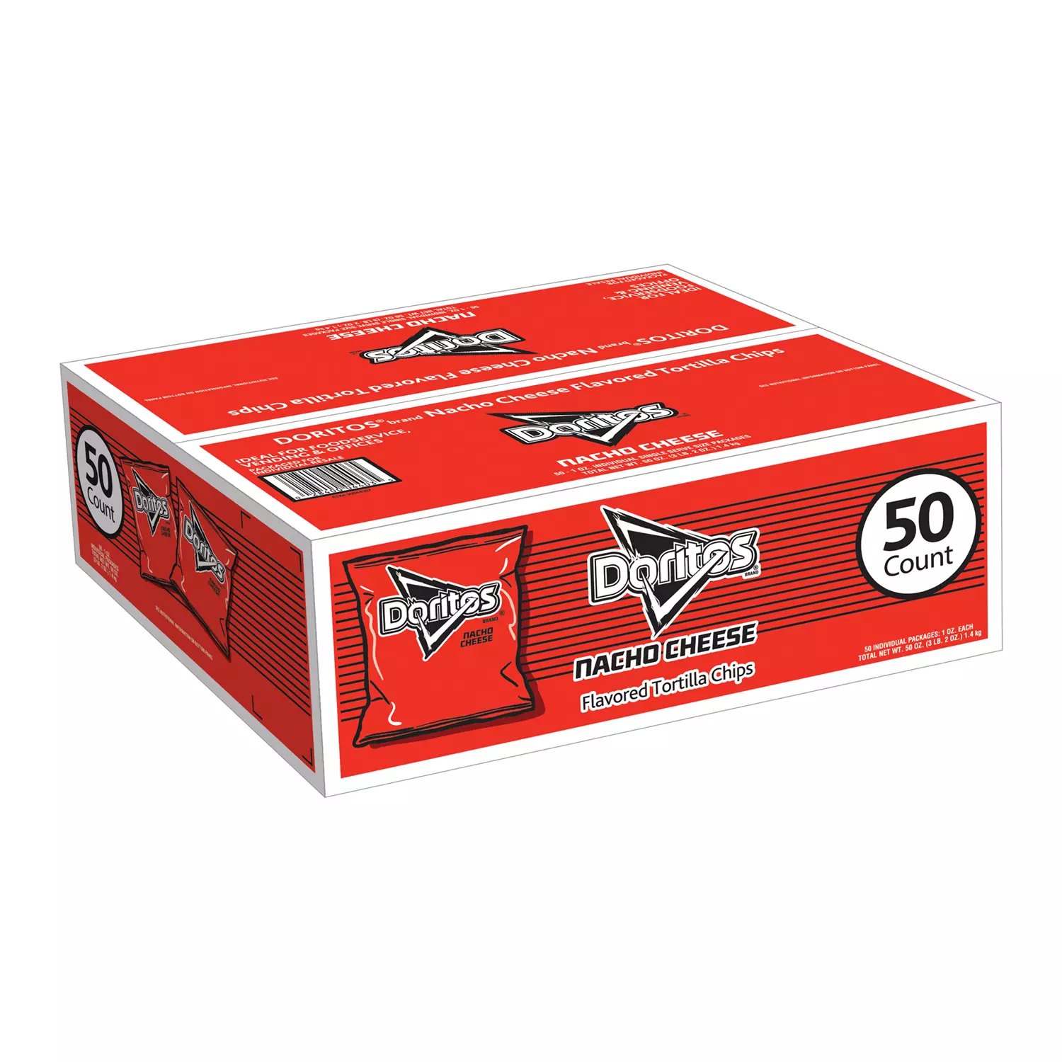 Doritos Nacho Cheese Chips. (1 Ounce (Pack of 50))