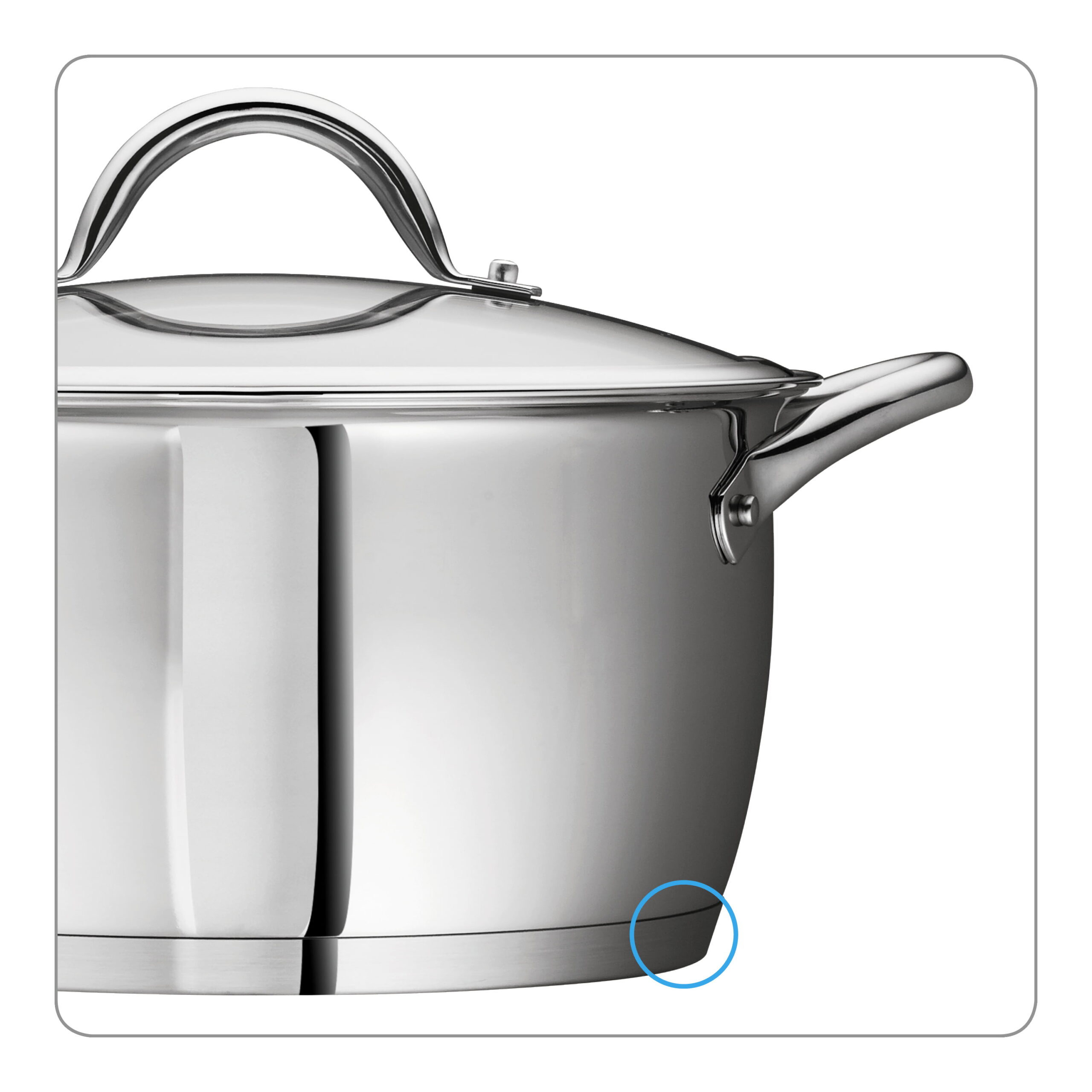 Tramontina Gourmet Stainless Steel Tri-Ply Base Cookware Set. 12 Piece