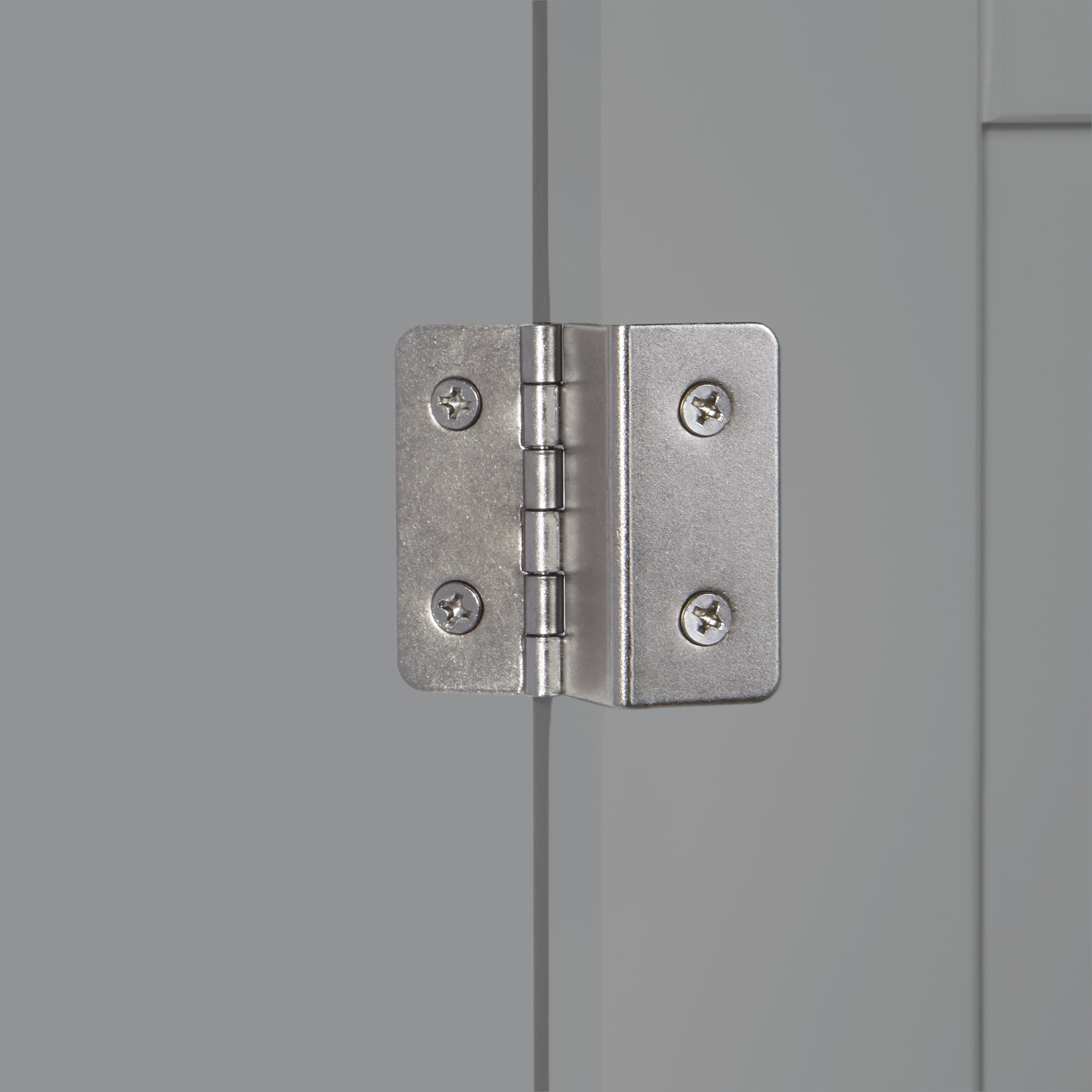 RiverRidge Home Ashland Collection Bath Single Door Wall Cabinet with Open Shelf. Gray